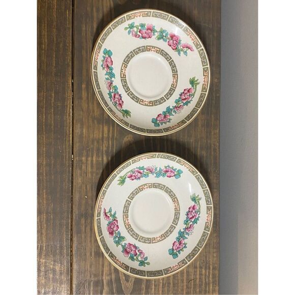 Other - Vtg John Maddock & Sons Ltd Royal Vitreous Saucer Made In England set of 2